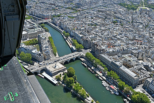 Arrivée au niveau de l'Ile de la Cité