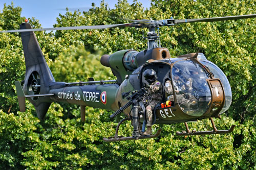 Hélicoptère Gazelle Gatling Armée de Terre ALAT France