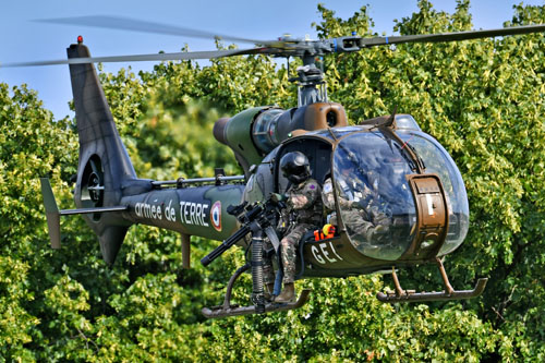 Hélicoptère Gazelle Gatling Armée de Terre ALAT France
