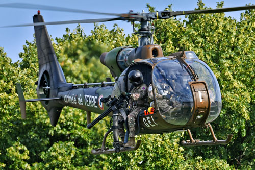 Hélicoptère Gazelle Gatling Armée de Terre ALAT France