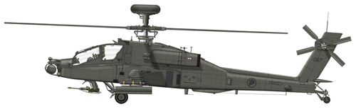 Hélicoptère AH64D Apache de l'armée de Singapour