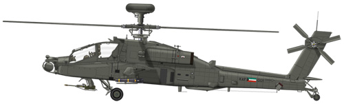 Hélicoptère AH64D Apache de l'armée du Koweït