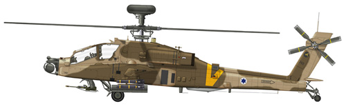 Hélicoptère d'attaque AH64D Apache Sharaf Israel