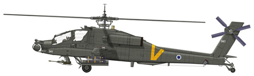 Hélicoptère d'attaque AH64A Apache Peten Israel