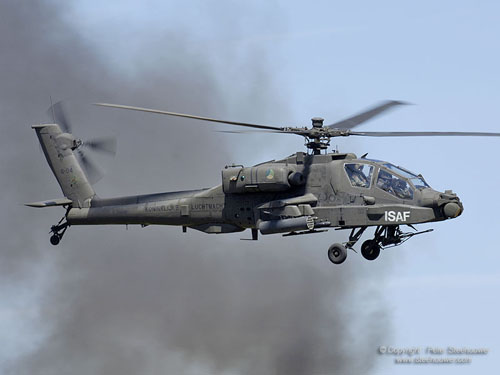 Hélicoptère d'attaque AH64D Apache Longbow de l'Armée de Terre néerlandaise (KLU)