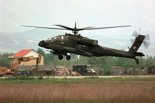 Hélicoptère d'attaque AH64 Apache de l'US Army