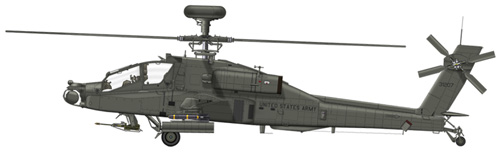 Hélicoptère d'attaque AH64 Apache de l'US Army