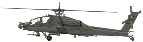 Hélicoptère d'attaque AH64 Apache de l'US Army