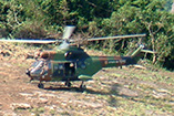 Hélicoptère Puma de l'ALAT française (Aviation Légère de l'Armée de Terre) en Côte d'Ivoire