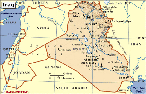 Carte Irak