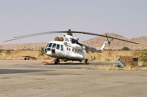 Hélicoptère MI8 des Nations-Unis au Tchad