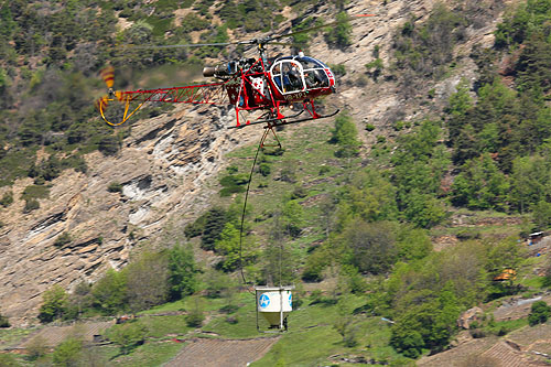 Hélicoptère SA315 Lama Air Zermatt