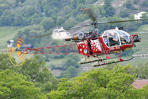 Hélicoptère SA315B Lama HB-XII d'AIR ZERMATT