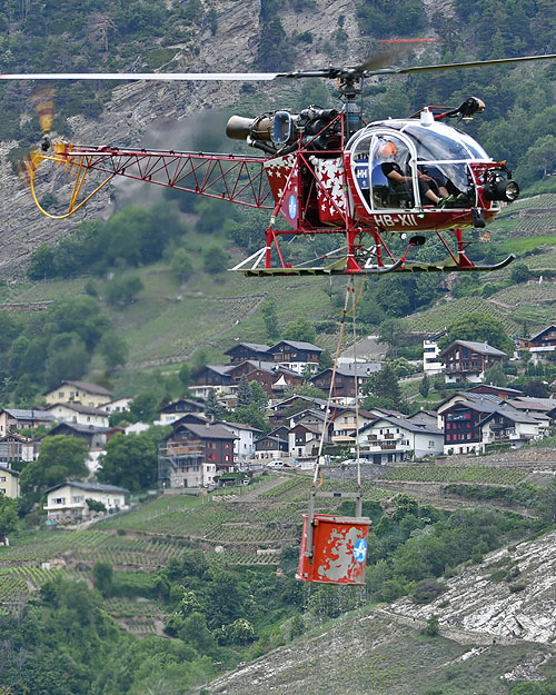 Hélicoptère SA315B Lama HB-XII d'AIR ZERMATT