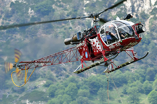 Hélicoptère SA315B Lama HB-XII d'AIR ZERMATT