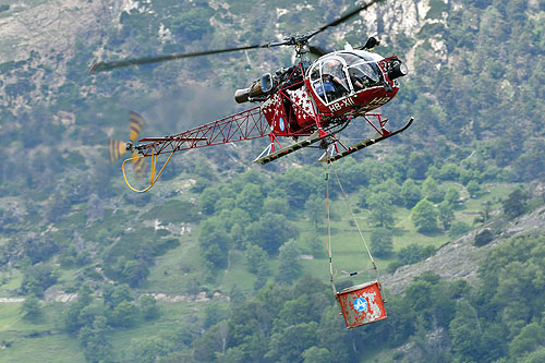 Hélicoptère SA315B Lama HB-XII d'AIR ZERMATT