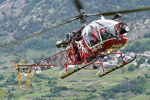 Hélicoptère SA315B Lama HB-XII d'AIR ZERMATT