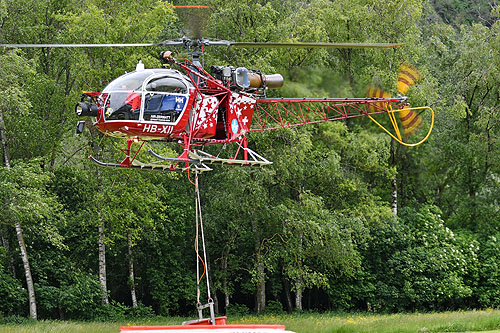 Hélicoptère SA315B Lama HB-XII d'AIR ZERMATT