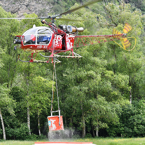 Hélicoptère SA315B Lama HB-XII d'AIR ZERMATT