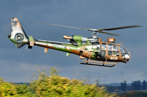 Hélicoptère Gazelle Gatling de l'Armée de Terre française (ALAT)