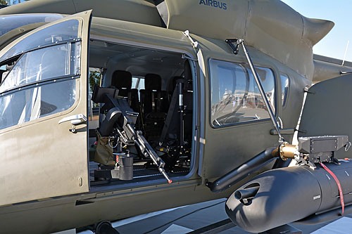 Hélicoptère H145M sur le Stand d'AIRBUS HELICOPTERS