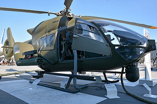 Hélicoptère H145M sur le Stand d'AIRBUS HELICOPTERS