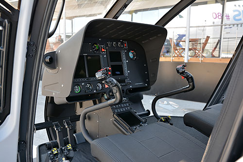 Hélicoptère H130 sur le Stand d'AIRBUS HELICOPTERS