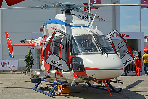 Hélicoptère Ansat en configuration d'évacuation sanitaire HEMS