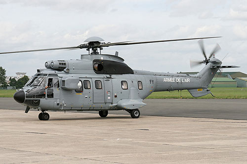 Bourget 2007, depart du Premier Ministre en SuperPuma