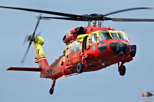 Hélicoptère S70 Blackhawk Sécurité Civile Roumanie