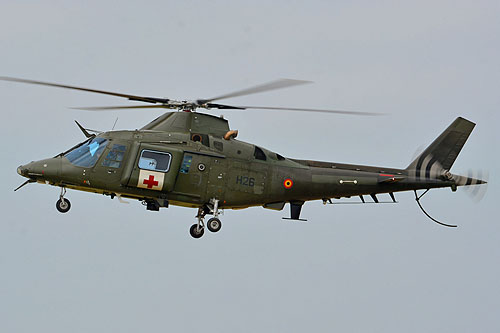 Hélicoptère A109 de l'armée belge en version d'évacuation médicale 