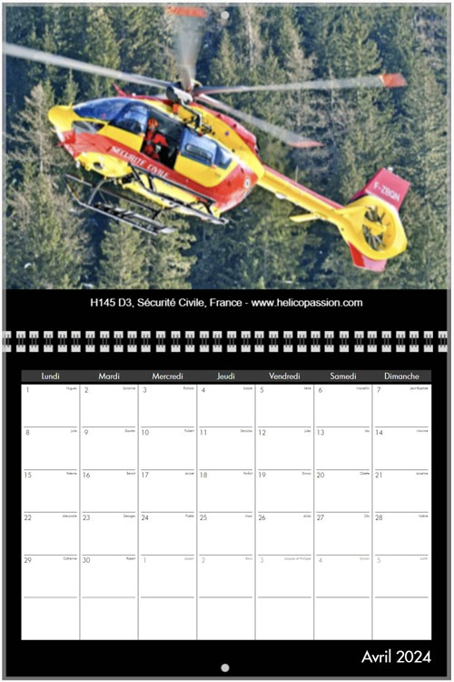 Calendrier 2024 Aviation militaire