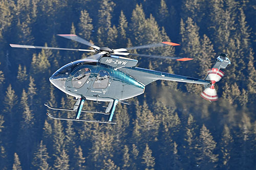 Hélicoptère McDonnell Douglas MD500E HB-ZWW de FUCHS HELICOPTER