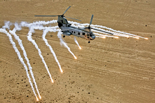 Hélicoptère CH46 Seaknight des US Marines