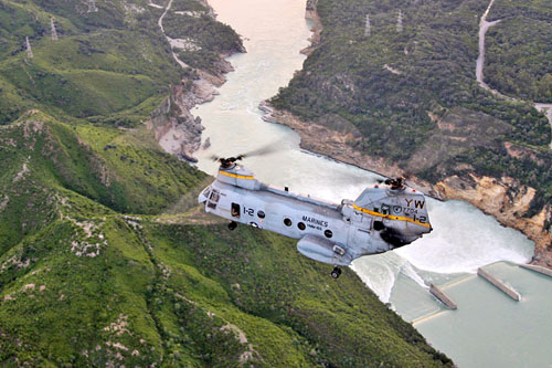 Hélicoptère CH46 Seaknight des US Marines