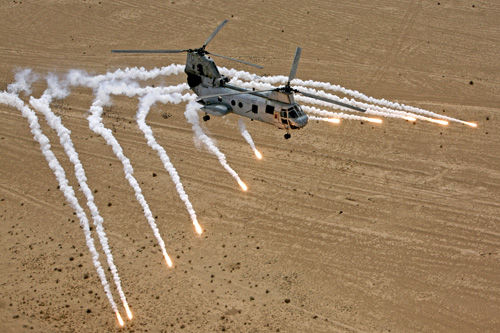 Hélicoptère CH46 Seaknight des US Marines