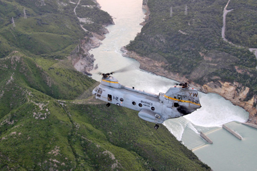 Hélicoptère CH46 Seaknight des US Marines