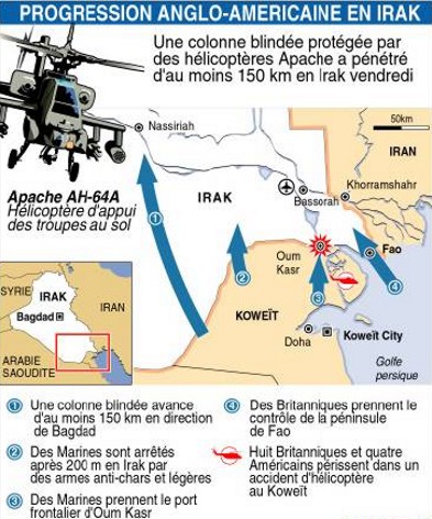 Carte offensive en Irak