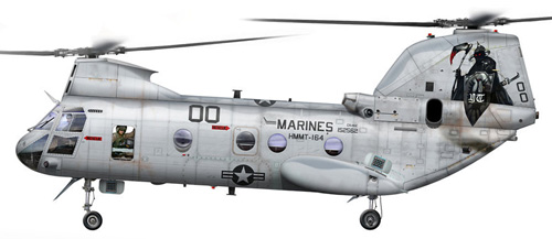 Hélicoptère CH46 Seaknight des US Marines