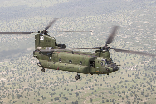 Hélicoptère CH47 Chinook KLU au Mali