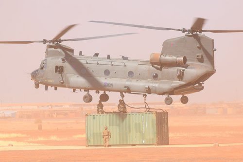 Hélicoptère CH47 Chinook au Mali