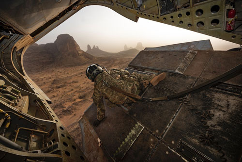 Hélicoptère CH47 Chinook au Mali