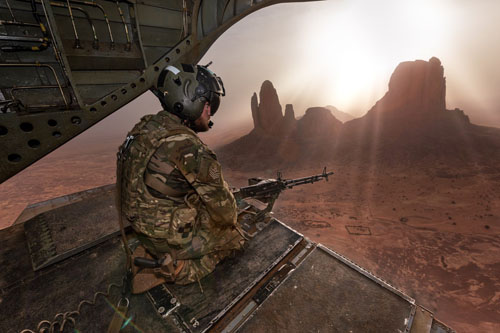 Hélicoptère CH47 Chinook au Mali