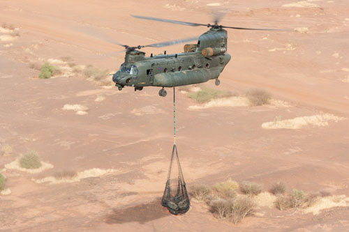 Hélicoptère CH47 Chinook au Mali