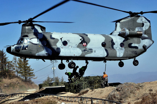 Hélicoptère CH47 Chinook Corée du Sud