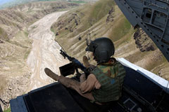 Hélicoptère CH47 Chinook de l'US Army en Afghanistan