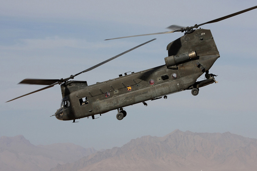 Hélicoptère CH47D Chinook US Army Afghanistan