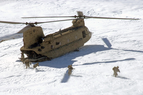 Hélicoptère CH47 ChinookF US Army Afghanistan