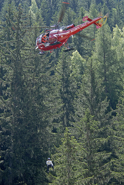 Hélicoptère Alouette III Sécurité Civile