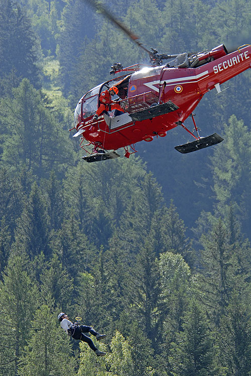 Hélicoptère Alouette III Sécurité Civile